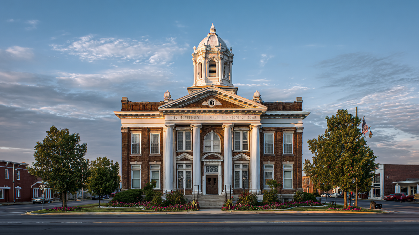 Small town Kentucky courthouse exterior