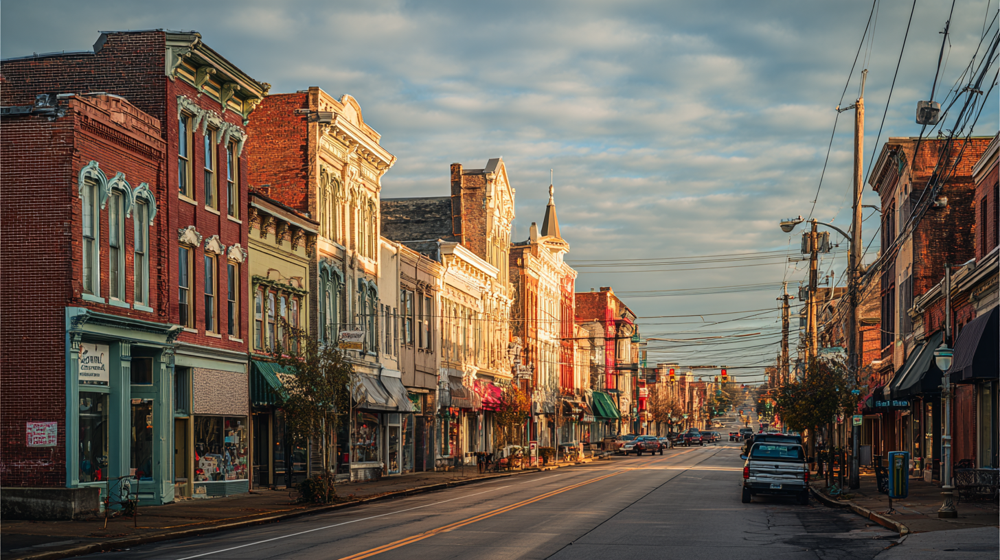 Historic downtown Richmond Kentucky streetscape
